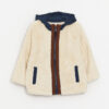 LC Waikiki Hooded Long Sleeve Color Block Plush Baby Boy Zipper Sweatshirt