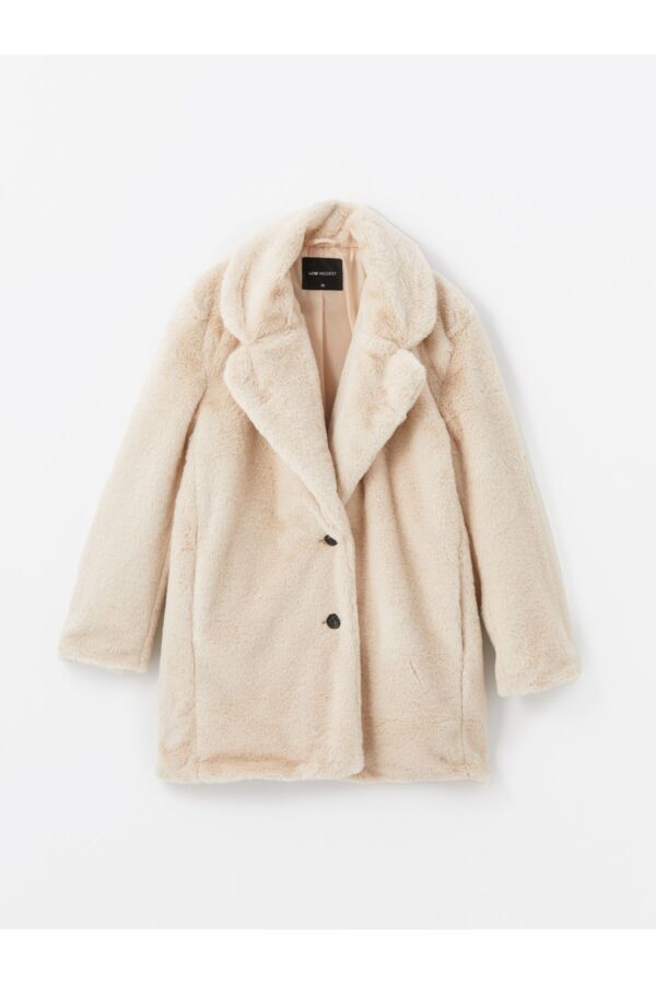 LC Waikiki Jacket Collar Women's Plush Coat
