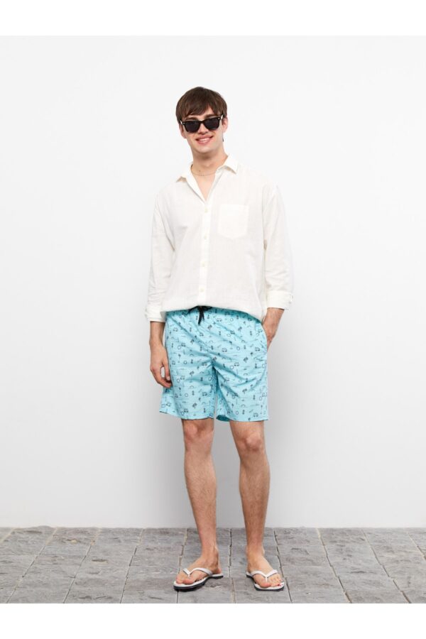 LC Waikiki Knee-Length Men's Patterned Beach Shorts