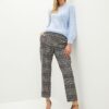 LC Waikiki Lcw Elastic Waist Comfortable Patterned Women's Carrot Trousers