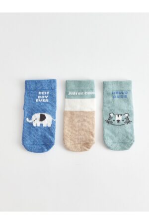 LC Waikiki Lcw Patterned Baby Boy Socks 3-Pack