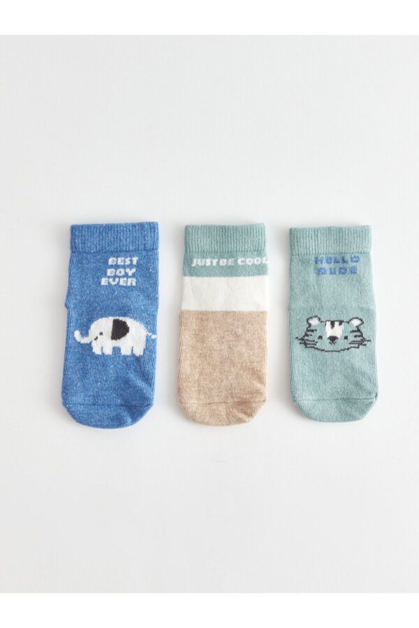 LC Waikiki Lcw Patterned Baby Boy Socks 3-Pack