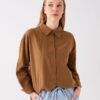 LC Waikiki Lcw Plain Long Sleeve Oversize Women's Shirt