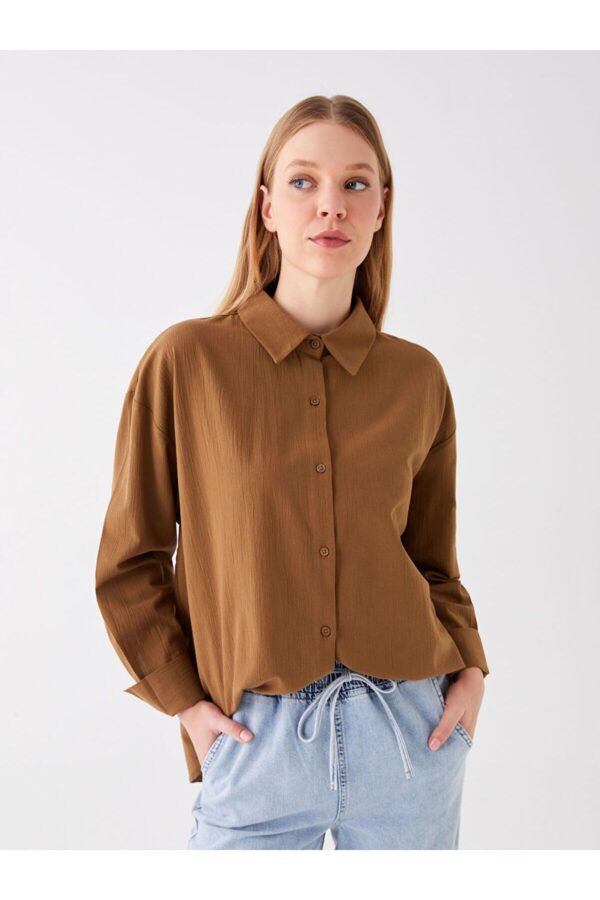 LC Waikiki Lcw Plain Long Sleeve Oversize Women's Shirt