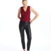 LC Waikiki Lcw Skinny Fit Women's Leather Look Trousers