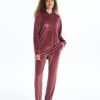 LC Waikiki Lcwk Elastic Waist Plain Velvet Women's Jogger Pajama Bottoms