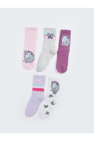 LC Waikiki Lcwk Patterned Girl's Socks 5-Piece