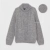 LC Waikiki Lcwk Shawl Collar Self-Patterned Boy's Knitwear Sweater
