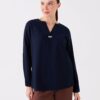 LC Waikiki Loose Collar Plain Long Sleeve Women's Blouse