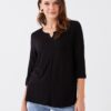 LC Waikiki Loose Collar Plain Long Sleeve Women's Blouse