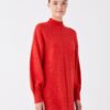 LC Waikiki Lw - Half Turtleneck Plain Long Sleeve Oversize Women's Knitwear Tunic