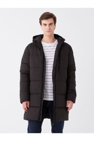 LC Waikiki Men's Comfort Fit Hooded Down Coat