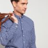 LC Waikiki Men's Slim Fit Long Sleeve Plaid Dobby Shirt