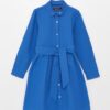LC Waikiki Shirt Collar Basic Long Sleeve Girls' Dress