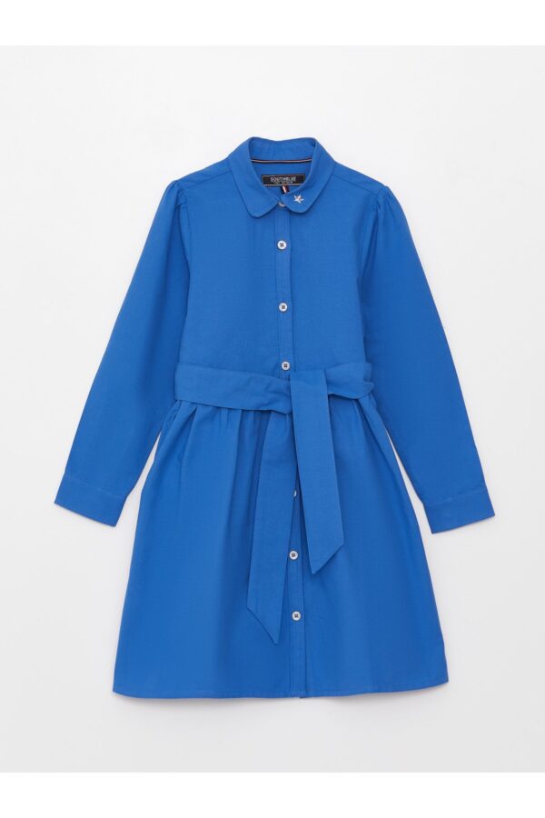 LC Waikiki Shirt Collar Basic Long Sleeve Girls' Dress