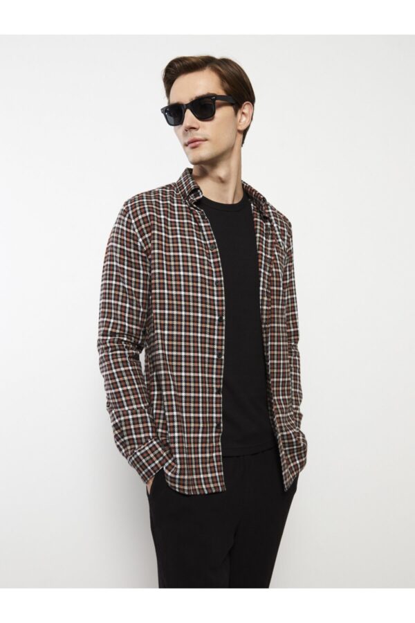 LC Waikiki Slim Fit Long Sleeve Plaid Men's Shirt