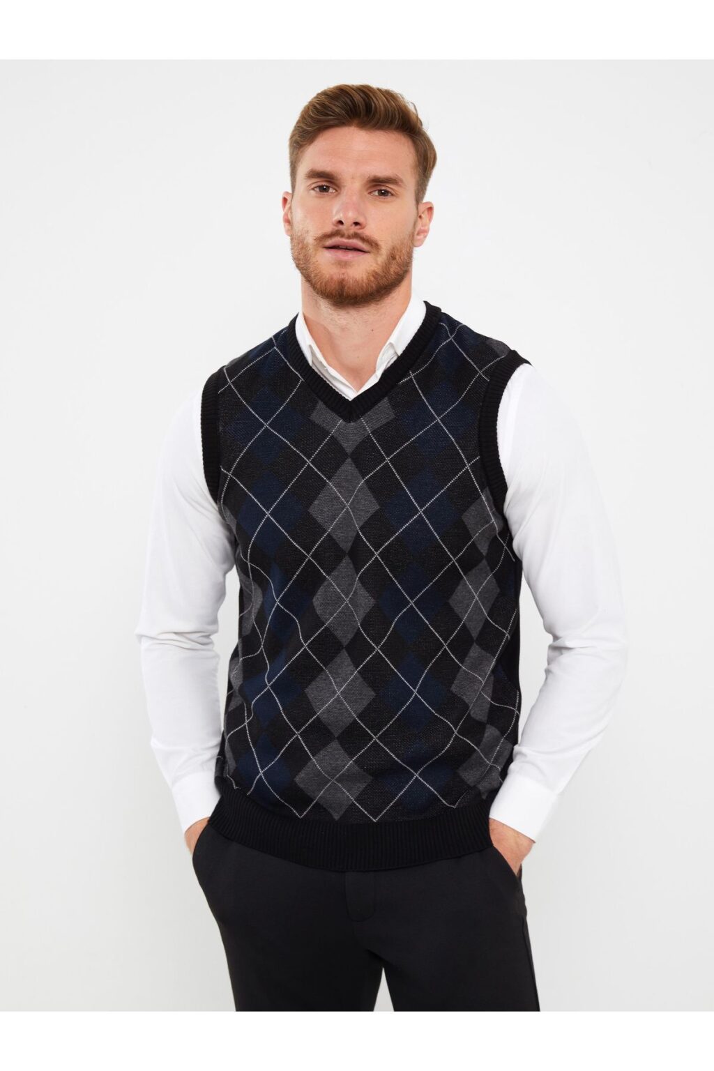 LC Waikiki Standard Fit V Neck Men's Knitwear Sweater