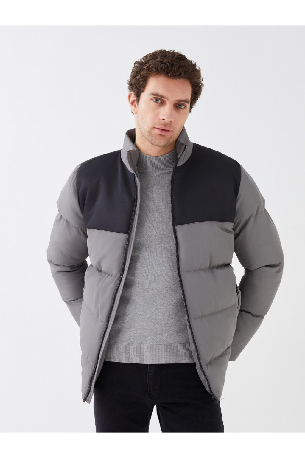 LC Waikiki Standard Fit magas nyakú férfi kabát