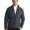 LC Waikiki Standard Mold Stand Collar Men's Leather Look Coat