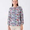 LC Waikiki Tie-Up Collar Floral Long Sleeve Women's Blouse