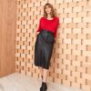 LC Waikiki Tight Fit Straight Leather Look Women's Skirt