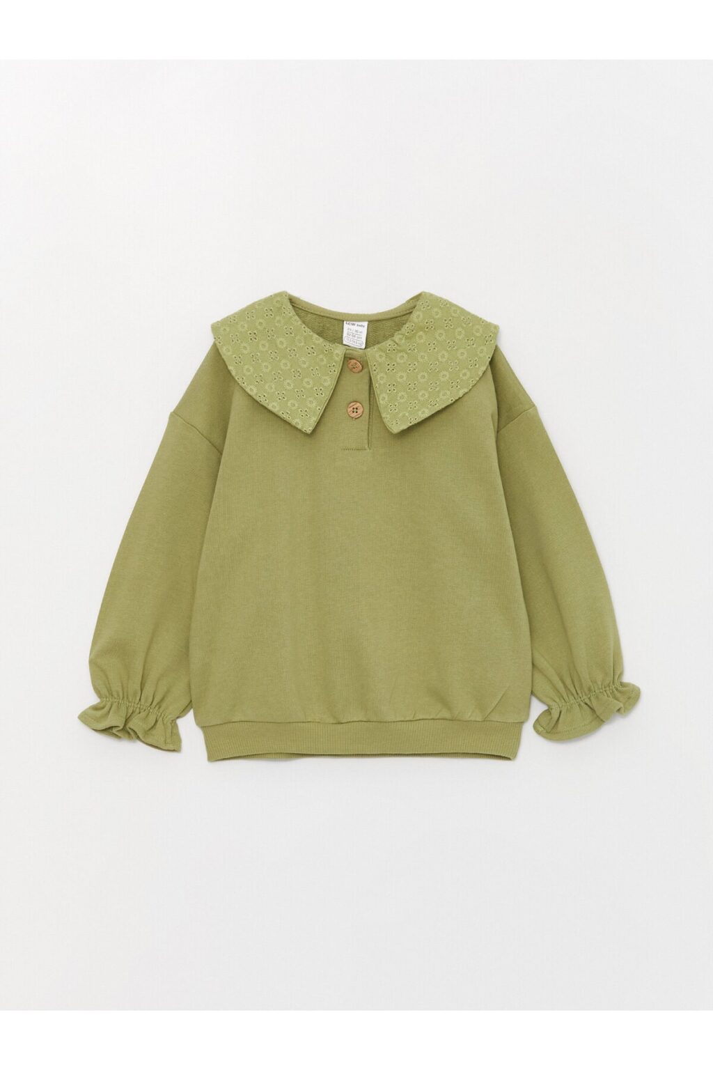 LC Waikiki Toddler Collar Long Sleeved Sweatshirt for Baby Girl