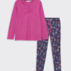 LC Waikiki V-Neck Patterned Long Sleeve Women's Pajama Set