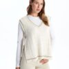 LC Waikiki V-Neck Self-Patterned Women's Knitwear Sweater