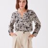 LC Waikiki Wacky Collar Floral Long Sleeve Women's Blouse