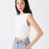 LC Waikiki Women's Crew Neck Straight Sleeveless Crop