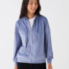 LC Waikiki Women's Hooded Plain Long Sleeve Velvet Pajamas Top
