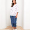 LC Waikiki Women's V-Neck Floral Cotton T-Shirt
