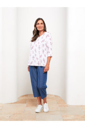 LC Waikiki Women's V-Neck Floral Cotton T-Shirt