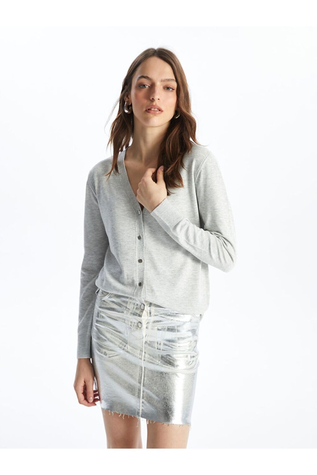LC Waikiki Women's V-Neck Knitwear Cardigan
