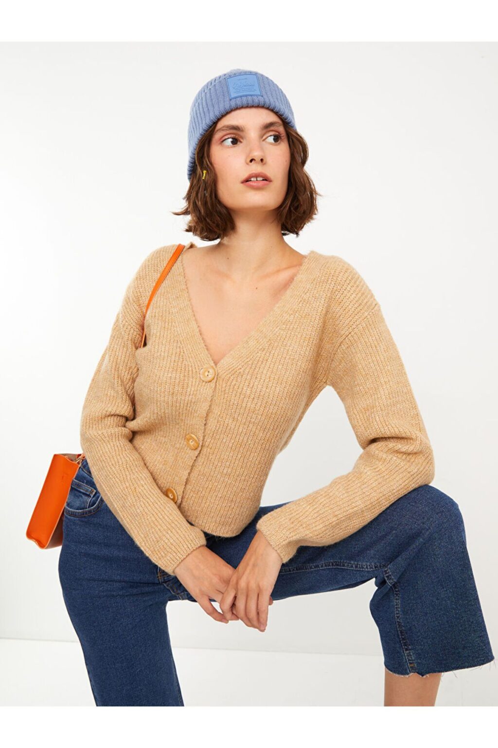 LC Waikiki Women's V-Neck Knitwear Cardigan