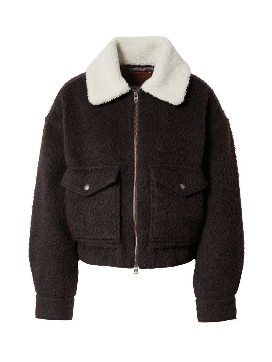 LEVI'S ® Átmeneti dzseki 'Baby Bubble Wool Trucker'  bézs / sötét barna-Hungary