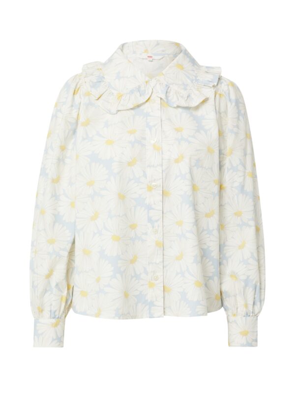 LEVI'S ® Blúz 'Karina Collar Blouse'  világoskék / sárga / fehér-hu