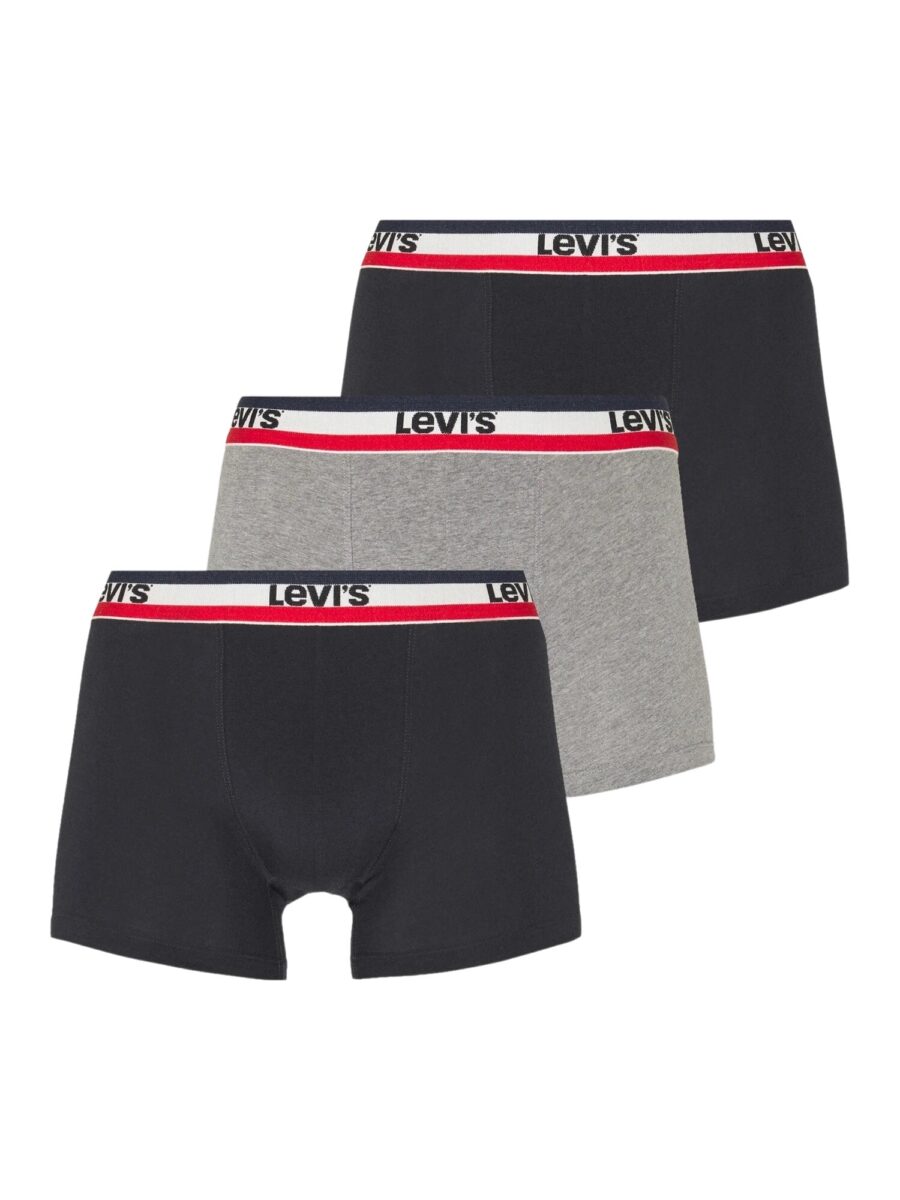 LEVI'S ® Boxeralsók  szürke melír / piros / fekete / fehér-hu