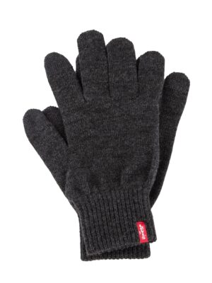 LEVI'S ® Kesztyű 'Ben'  sötétszürke / rikító piros / piszkosfehér-hu
