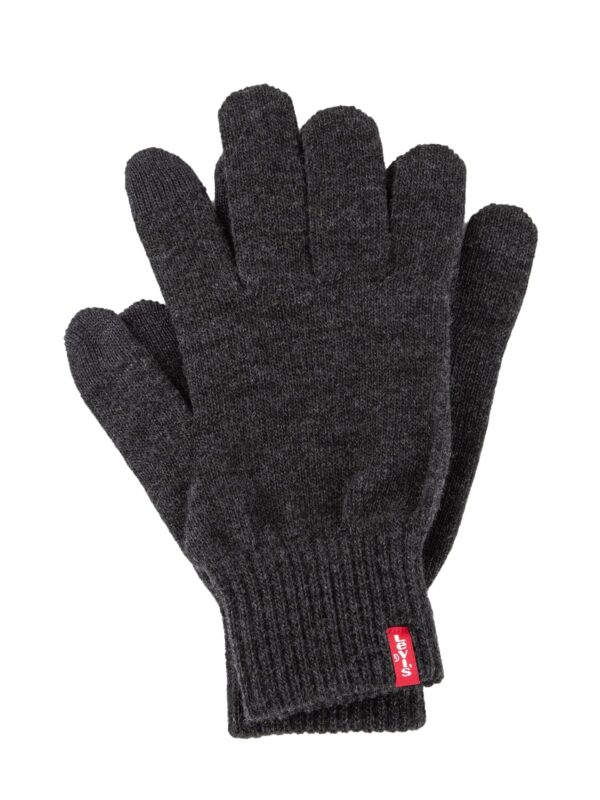 LEVI'S ® Kesztyű 'Ben'  sötétszürke / rikító piros / piszkosfehér-hu