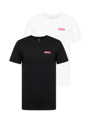 LEVI'S ® Póló '2 Pack Crewneck Graphic'  piros / fekete / fehér-Hungary