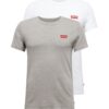 LEVI'S ® Póló '2 Pack Crewneck Graphic'  szürke / fehér