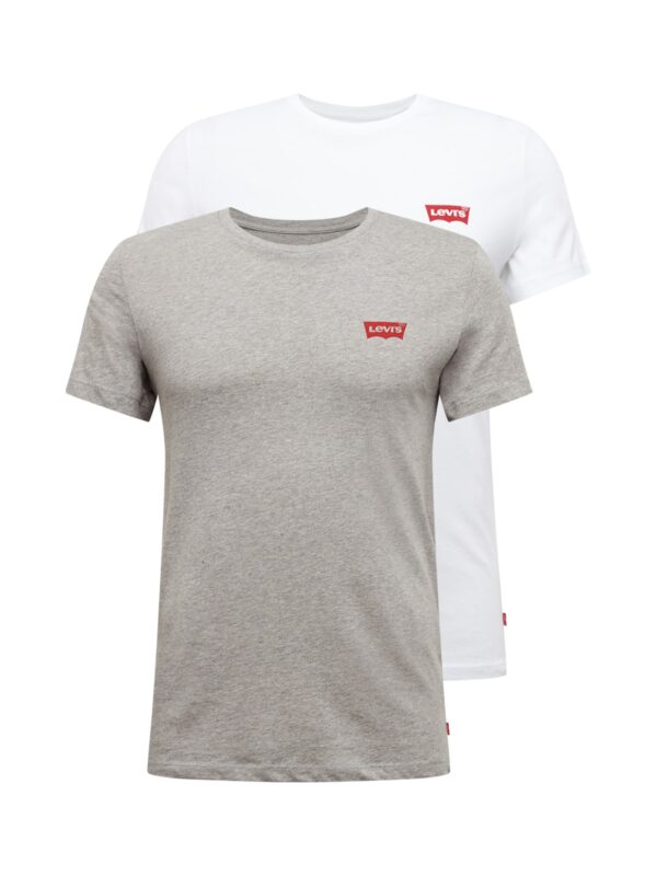 LEVI'S ® Póló '2 Pack Crewneck Graphic'  szürke / fehér