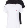 LEVI'S ® Póló '2 Pack Crewneck Tee'  fekete / fehér