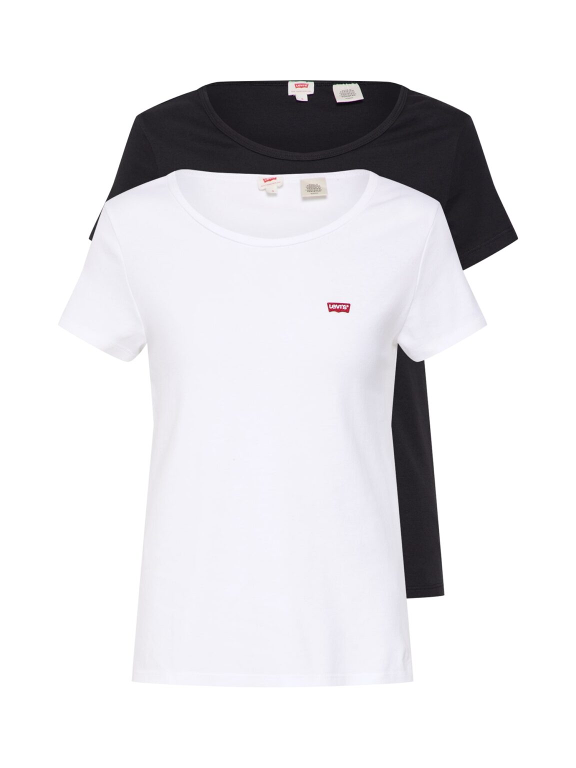 LEVI'S ® Póló '2 Pack Crewneck Tee'  fekete / fehér
