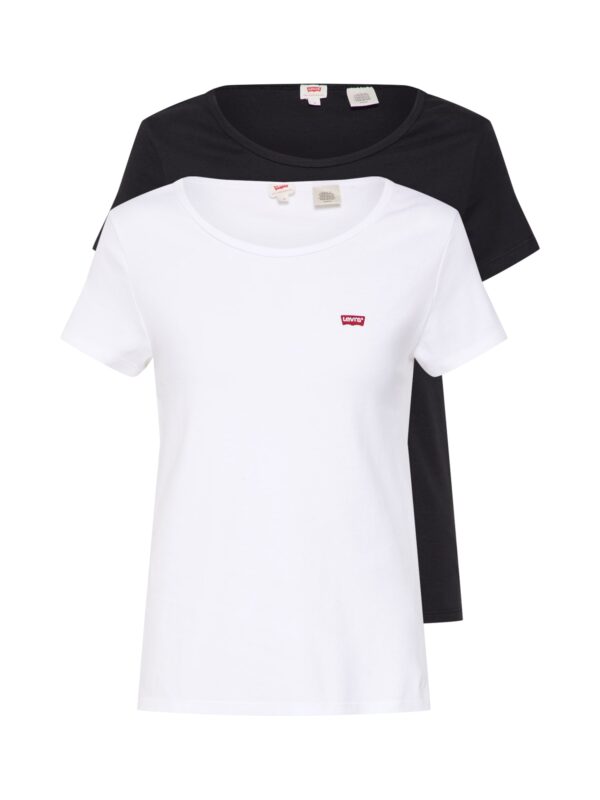 LEVI'S ® Póló '2 Pack Crewneck Tee'  fekete / fehér