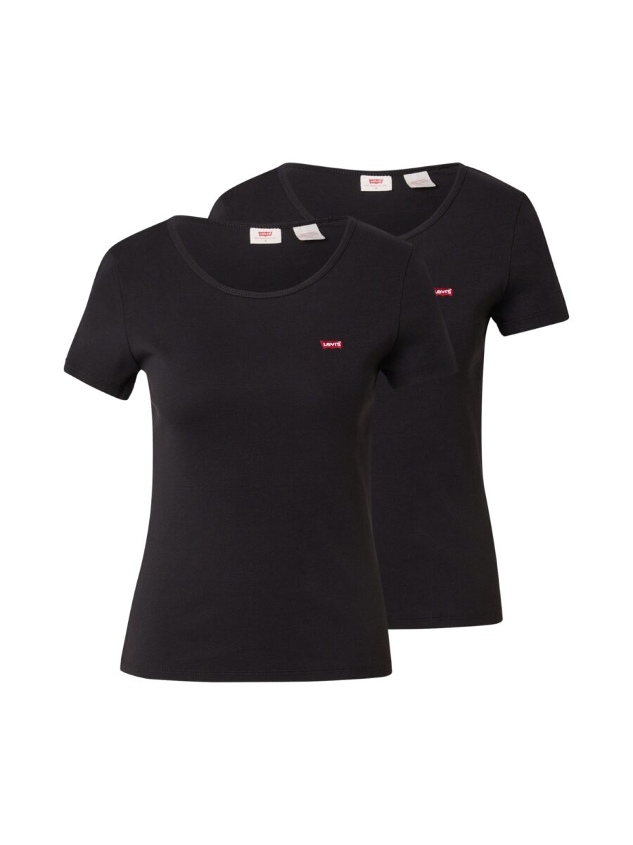 LEVI'S ® Póló '2 Pack Crewneck Tee'  piros / fekete / fehér