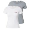 LEVI'S ® Póló '2 Pack Crewneck Tee'  szürke melír / piros / fehér-hu