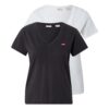 LEVI'S ® Póló '2 Pack Vneck Tee'  fekete / fehér-hu