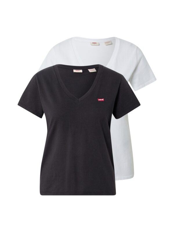 LEVI'S ® Póló '2 Pack Vneck Tee'  fekete / fehér-hu
